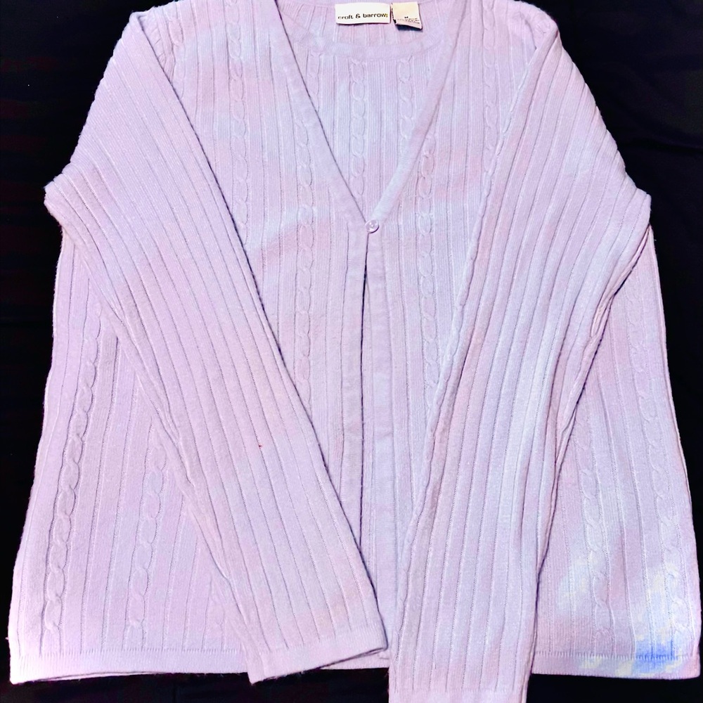 Croft & Barrow Women's Light Purple Sweater Set Style